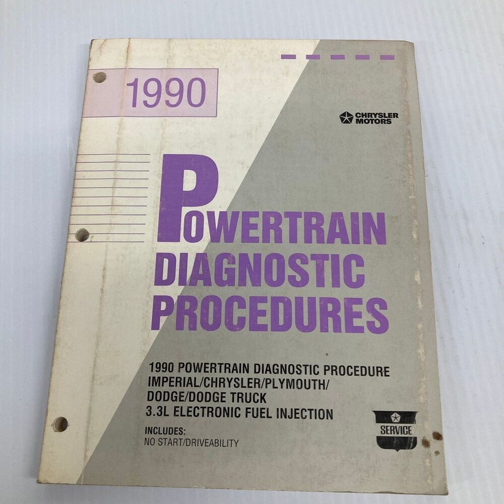Chrysler Powertrain Diagnostic Procedures Imperial Dodge 1990 Manual